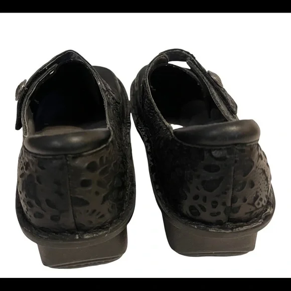 ALEGRIA Black Den-435 Leather Clogs Shoes - Picture 10 of 12